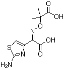 2-[(2-氨基噻唑-4-基)羧基亚甲基氨基氧基]-2-甲基丙酸结构式_80542-76-3结构式
