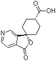 顺式-1’-氧代-螺[环己基-1,3’(1’H)-呋喃并[3,4-c]吡啶]-4-羧酸结构式_807320-43-0结构式
