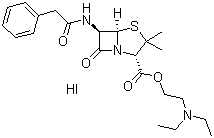 Diethyl(2-(6-(2-phenylacetamido)penicillanoyloxy)ethyl)ammonium iodide Structure,808-71-9Structure