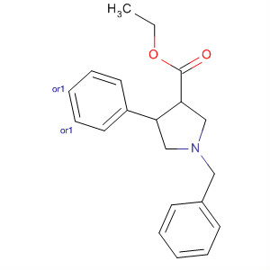 （反）N-苄基吡咯烷-4-苯基-3-甲酸乙酯结构式_80896-61-3结构式