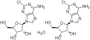 2-氯腺苷半水合物结构式_81012-94-4结构式