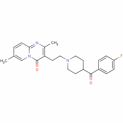 3-[2-[4-(4-氟苯甲酰)-1-哌啶基]乙基]-2,7-二甲基-4H-吡啶并[1,2-a]嘧啶-4-酮结构式_81043-56-3结构式