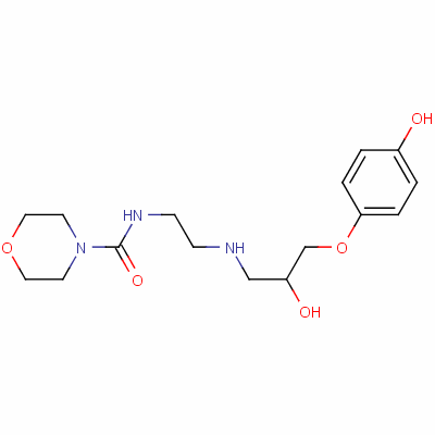 N-(2-(2-羟基-3-(4-羟基苯氧基)丙基氨基)乙基)吗啉-4-羧酰胺结构式_81801-12-9结构式
