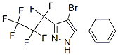 4-Bromo-3-(heptafluoroprop-1-yl)-5-(phenyl)pyrazole Structure,82633-52-1Structure