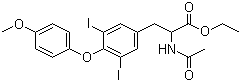 3,5-二碘-4-(4-甲氧苯氧基)-N-乙酰-L-苯丙氨酸乙酯结构式_83249-56-3结构式