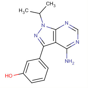 3-[4-氨基-1-(1-甲基乙基)-1H-吡唑并[3,4-d]嘧啶-3-基]-苯酚结构式_833481-69-9结构式