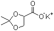 2,2-二甲基-1,3-二氧戊环-4-羧酸钾结构式_83400-91-3结构式