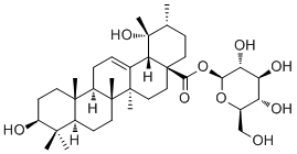 28-O-beta-D-吡喃葡萄糖果树酸酯结构式_83725-24-0结构式
