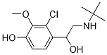 4-(2-(叔丁基氨基)-1-羟基乙基)-3-氯-2-甲氧基苯酚结构式_83847-89-6结构式