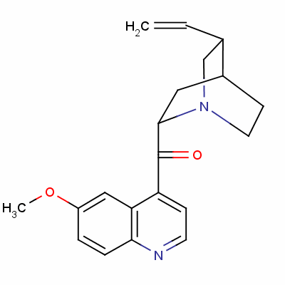 奎宁酮(硫酸奎宁杂质)结构式_84-31-1结构式