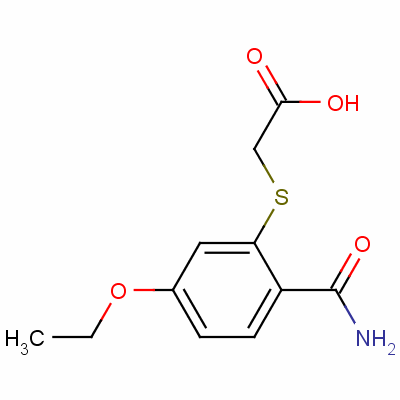 2-[[2-(Aminocarbonyl)-5-ethoxyphenyl]thio]acetic acid Structure,84029-50-5Structure