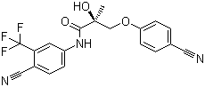 (S)-N-(4-氰基-3-(三氟甲基)苯基)-3-(4-氰基苯氧基)-2-羟基-2-甲基丙酰胺结构式_841205-47-8结构式