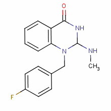 1-[(4-氟苯基)甲基]-2,3-二氢-2-(甲基氨基)-4(1H)-喹唑啉酮结构式_84196-10-1结构式