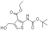2-[[(1,1-二甲基乙氧基)羰基]氨基]-4-(羟基甲基)-3-噻吩羧酸乙酯结构式_844502-65-4结构式
