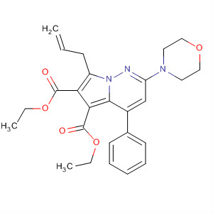 7-烯丙基-2-吗啉-4-基-4-苯基吡咯并[1,2-b]吡嗪-5,6-二羧酸二乙酯结构式_844874-89-1结构式