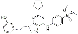 3-[2-[2-环戊基-6-[[4-(二甲基膦)苯基]氨基]-9h-嘌呤-9-基]乙基]苯酚结构式_845895-51-4结构式