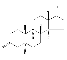 5a-雄甾烷二酮结构式_846-46-8结构式