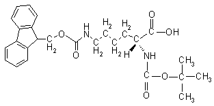 N-Boc-N’-Fmoc-L-赖氨酸结构式_84624-27-1结构式