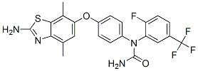 (9CI)-n-[4-[(2-氨基-4,7-二甲基-6-苯并噻唑)氧基]苯基]-n-[2-氟-5-(三氟甲基)苯基]-脲结构式_847054-42-6结构式