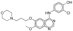 2-氯-4-[[7-甲氧基-6-[3-(4-吗啉)丙氧基]-4-喹唑啉基]氨基]苯酚结构式_847949-50-2结构式