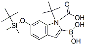 2-硼-6-[[(1,1-二甲基乙基)二甲基甲硅烷基]氧基]-1H-吲哚-1-羧酸-1-(1,1-二甲基乙基)酯结构式_848357-99-3结构式