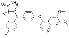 N-(4-(6,7-二甲氧基喹啉-4-基氧基)苯基)-N-(4-氟苯基)环丙烷-1,1-二羧酰胺结构式_849217-68-1结构式