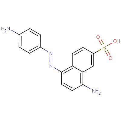 8-氨基-5-[(对氨基苯基)偶氮]萘-2-磺酸结构式_85-67-6结构式