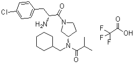 n-[(3s)-1-[(2r)-2-氨基-3-(4-氯苯基)-1-氧代丙基]-3-吡咯烷]-n-(环己基甲基)-2-甲基-丙酰胺(三氟乙酸酯)结构式_852478-10-5结构式