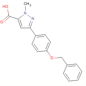 3-(4-(苄氧基)苯基)-1-甲基-1H-吡唑-5-羧酸结构式_852816-10-5结构式