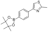 2-甲基-4-[4-(4,4,5,5-四甲基-1,3,2-二噁硼烷-2-基)苯基]-1,3-噻唑结构式_857283-68-2结构式