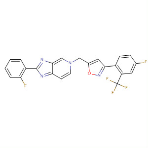 2-(2-氟苯基)-5-[[3-[4-氟-2-(三氟甲基)苯基]-5-异噁唑]甲基]-5H-咪唑并[4,5-c]吡啶结构式_858935-21-4结构式