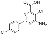 6-氨基-5-氯-2-(4-氯苯基)嘧啶-4-甲酸结构式_858955-38-1结构式