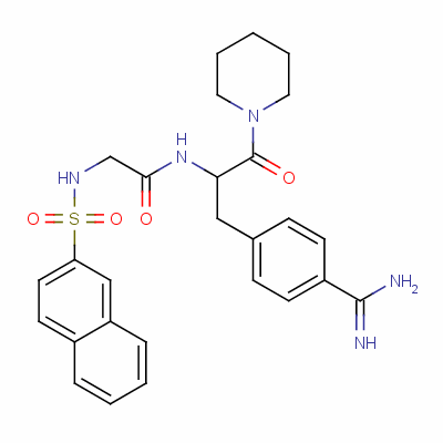 Nalpha-(2-naphthalenesulfonylglycyl)-4-amidino-dl-phenylalanine piperidide Structure,86125-48-6Structure