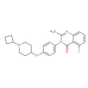 4(3H)-quinazolinone, 3-[4-[(1-cyclobutyl-4-piperidinyl)oxy]phenyl]-5-fluoro-2-methyl- Structure,862313-76-6Structure