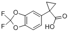1-(2,2-二氟-苯并[1,3]二氧代l-5-基)-环丙烷羧酸结构式_862574-88-7结构式