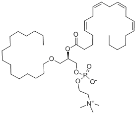 1-O-棕榈基-2-花生酰基-sn-甘油-3-胆碱磷酸结构式_86288-11-1结构式