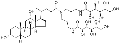 N,N-双[3-(D-葡萄糖酰氨基)丙基]-3,12-二羟基胆甾烷-24-胺结构式_86303-23-3结构式