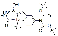1H-Indole-1-carboxylic acid, 5-[bis[(1,1-dimethylethoxy)carbonyl]amino]-2-borono-, 1-(1,1-dimethylethyl) ester (9CI) Structure,863770-85-8Structure