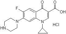盐酸环丙沙星(一水物)结构式_86393-32-0结构式