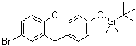 (4-(5-溴-2-氯苄基)苯氧基)(叔丁基)二甲基硅烷结构式_864070-19-9结构式