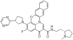 2-(4-((R)-1-methylpyrrolidin-2-yl)butanoyl)-6-(3-(pyrazin-2-yl)pyrrolidin-1-yl)-3h-benzo[b]pyrido[3,2,1-kl]phenoxazin-3-one Structure,865311-47-3Structure