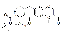 [(1S,3S)-3-[4-甲氧基-3-(3-甲氧基丙氧基)苄基]-1-[(甲氧基甲基氨基)羰基]-4-甲基戊基]氨基甲酸叔丁酯结构式_866030-36-6结构式
