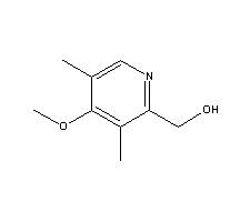 4-甲氧基-3,5-二甲基-2-羟甲基吡啶结构式_86604-78-6结构式