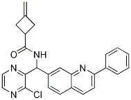 N-((3-氯吡嗪-2-基)(2-苯基喹啉-7-基)甲基)-3-亚甲基环丁烷羧酰胺结构式_867163-52-8结构式