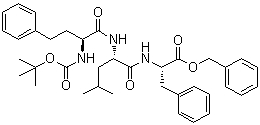  ((S)-2-((叔丁氧基羰基)氨基)-4-苯基丁酰基)-L-亮氨酰-L-苯基丙氨酸苄酯结构式_868540-15-2结构式