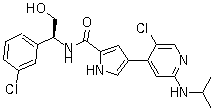 4-[5-氯-2-[(1-甲基乙基)氨基]-4-吡啶基]-N-[(1S)-1-(3-氯苯基)-2-羟基乙基]-1H-吡咯-2-甲酰胺结构式_869886-67-9结构式