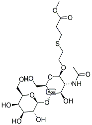 甲酯基乙基硫乙基 2-乙酰氨基-2-脱氧-4-O-(Β-D-吡喃半乳糖基)-Β-D-吡喃葡萄糖苷结构式_87019-31-6结构式