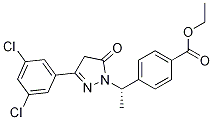 (S)-4-(1-(3-(3,5-二氯苯基)-5-氧代-4,5-二氢-1H-吡唑-1-基)乙基)苯甲酸乙酯结构式_870823-08-8结构式