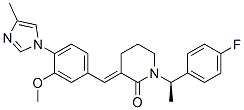 (3E)-1-[(1R)-1-(4-氟苯基)乙基]-3-[[3-甲氧基-4-(4-甲基-1H-咪唑-1-基)苯甲基]亚甲基]-2-哌啶酮结构式_870846-02-9结构式