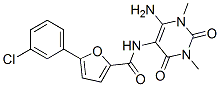 n-(6-氨基-1,2,3,4-四氢-1,3-二甲基-2,4-二氧代-5-嘧啶)-5-(3-氯苯基)-2-呋喃羧酰胺结构式_872051-94-0结构式